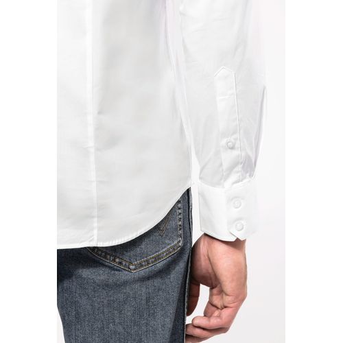 Chemise coton / élasthanne manches longues homme - 9