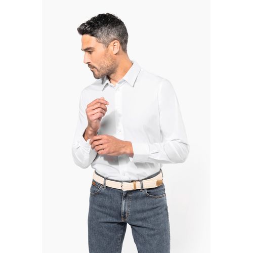 Chemise coton / élasthanne manches longues homme - 3
