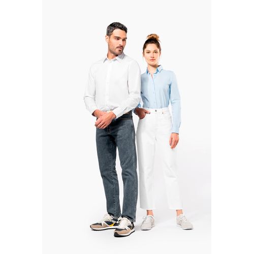 Chemise coton / élasthanne manches longues femme - 7