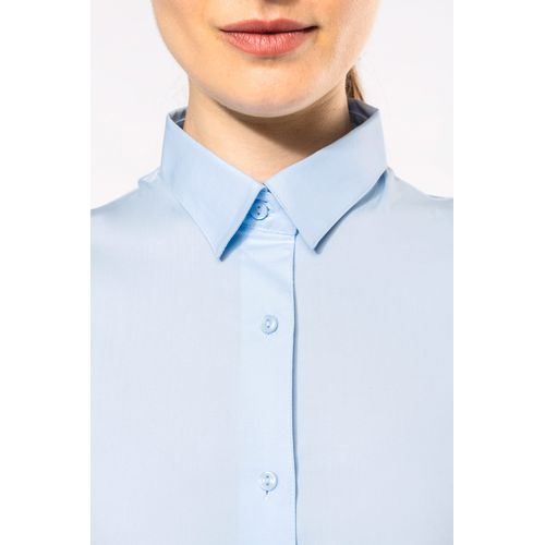 Chemise coton / élasthanne manches longues femme - 8
