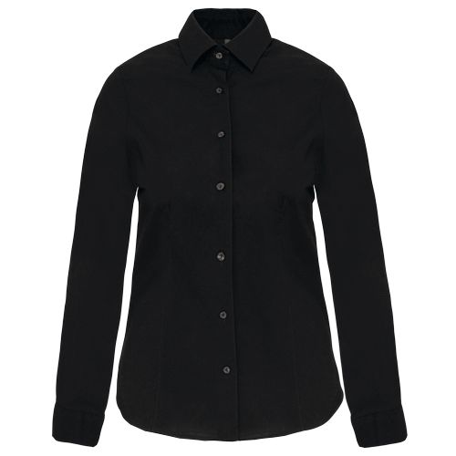 Chemise coton / élasthanne manches longues femme - 11