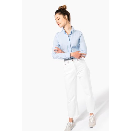 Chemise coton / élasthanne manches longues femme - 5