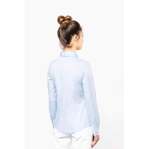Chemise coton / élasthanne manches longues femme - 2