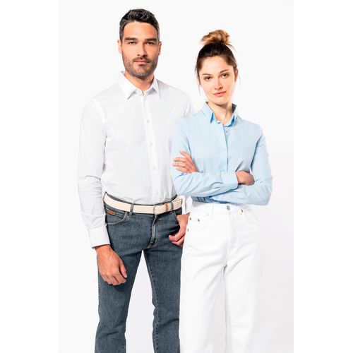 Chemise coton / élasthanne manches longues femme - 6