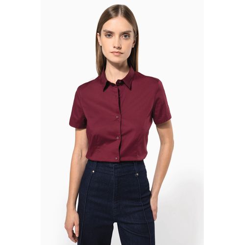 Chemise coton / élasthanne manches courtes femme - 11