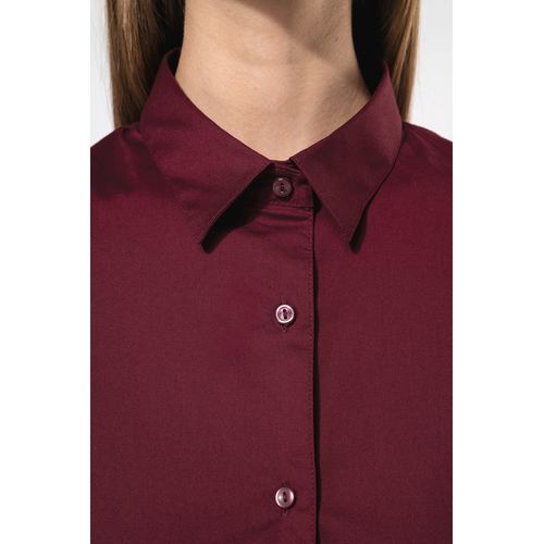 Chemise coton / élasthanne manches courtes femme - 4