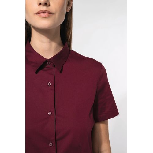 Chemise coton / élasthanne manches courtes femme - 3