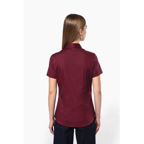 Chemise coton / élasthanne manches courtes femme - 2