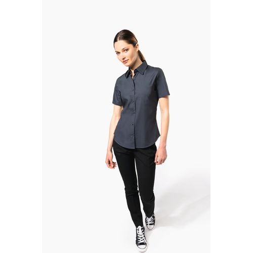 Chemise coton / élasthanne manches courtes femme - 3