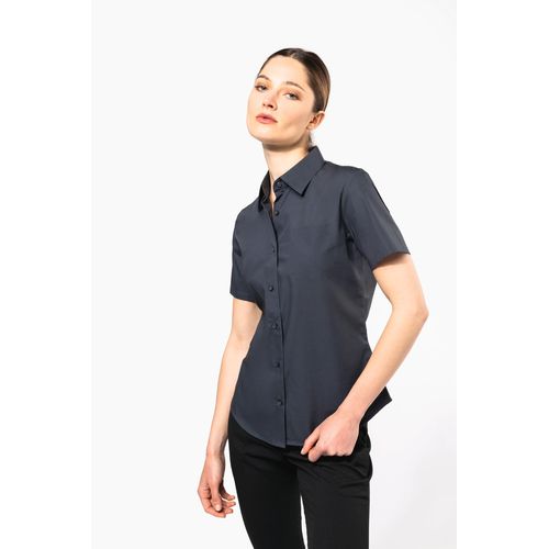 Chemise coton / élasthanne manches courtes femme - 2
