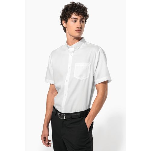 Chemise micro-sergé manches courtes sans repassage - 1