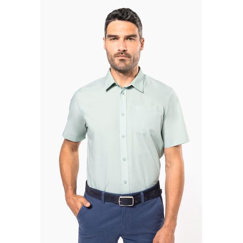 Chemise popeline polycoton manches courtes entretien facile homme - 1