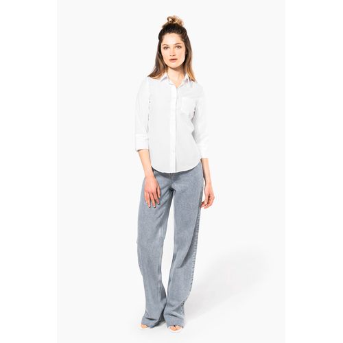 Chemise popeline polycoton manches 3/4 entretien facile femme - 4