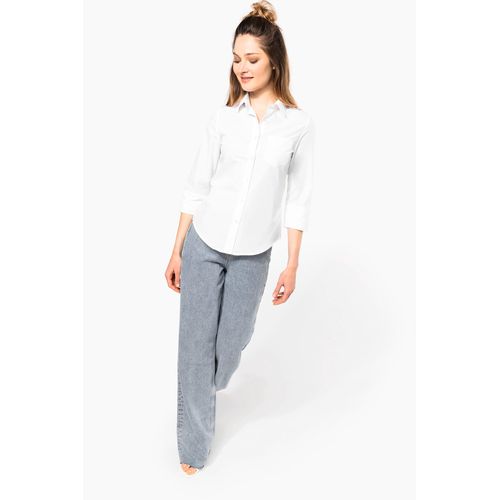 Chemise popeline polycoton manches 3/4 entretien facile femme - 5