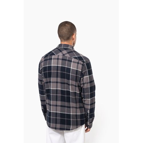 Surchemise à carreaux doublée sherpa homme - 2