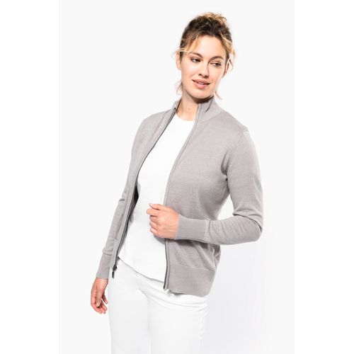 CHAQUETA DE PUNTO CON CREMALLERA MUJER
