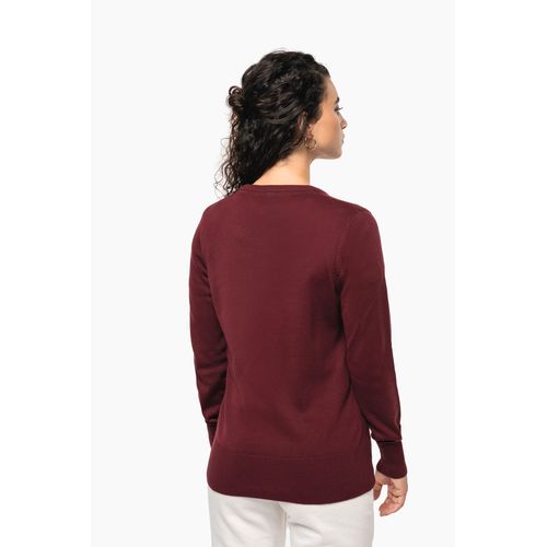 Pull col V femme