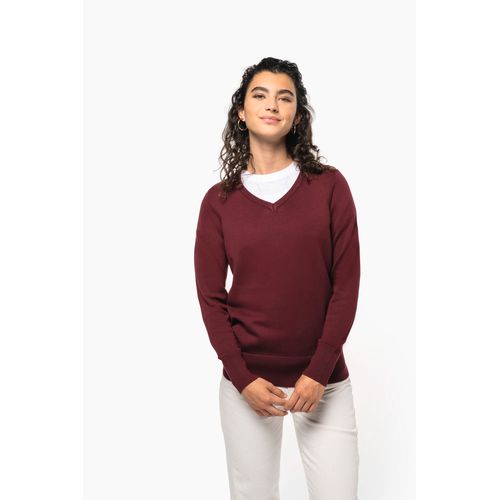 Pull col V femme - 1