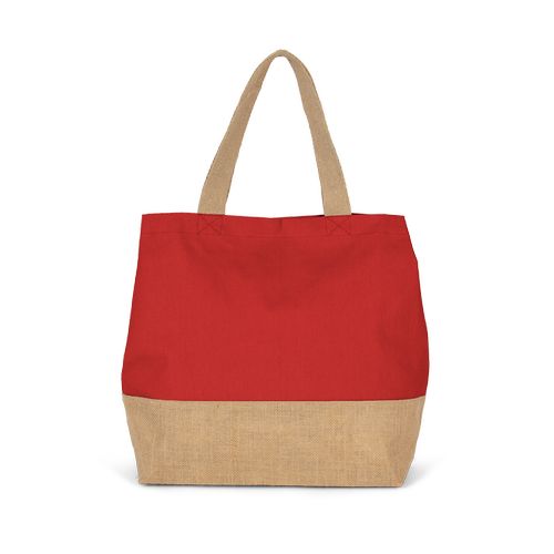 Sac shopping en toiles de coton et jute thumbnail 9