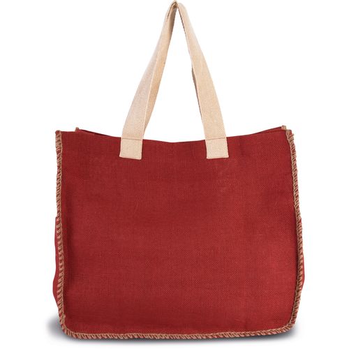 Sac en jute avec coutures contrastées - 4