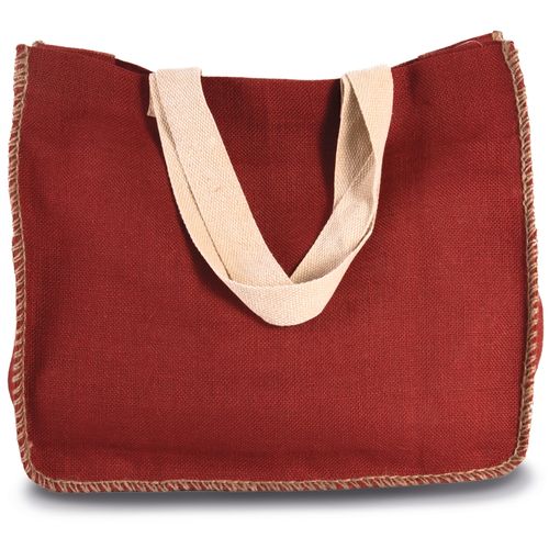 Sac en jute avec coutures contrastées - 2