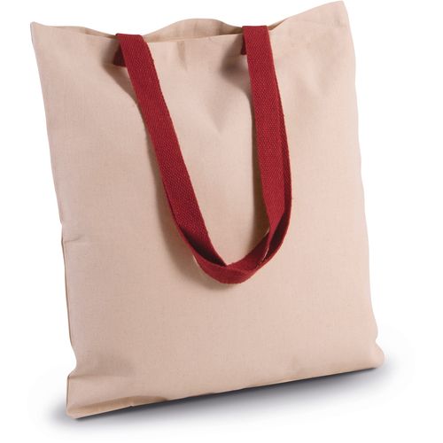 Sac shopping plat en toile avec poignées contrastées - 2