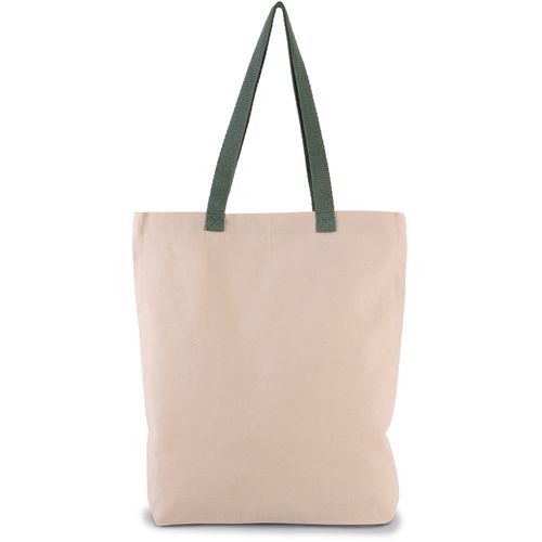 Sac shopping à soufflet avec poignées contrastées - 1