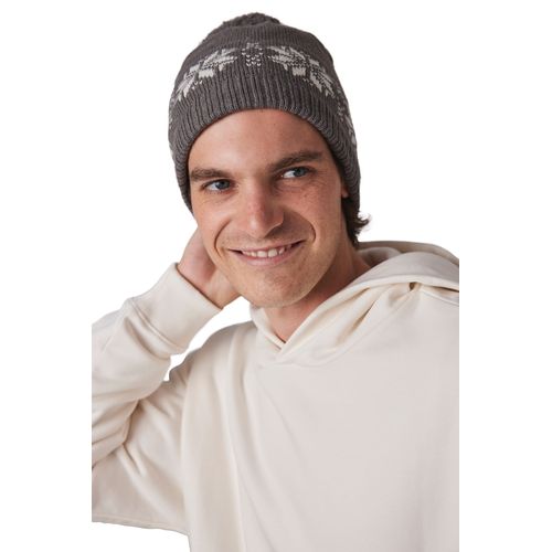 Bonnet de Noël tricoté motif étoiles - 4