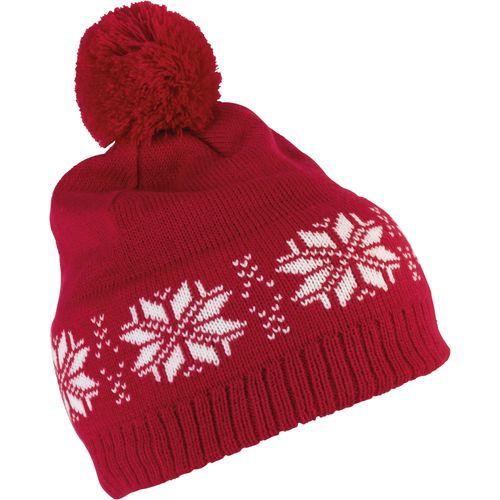 Bonnet de Noël tricoté motif étoiles - 9