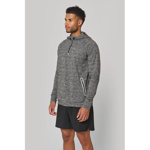 Sweat-shirt à capuche 1/4 zip sport unisexe - 2
