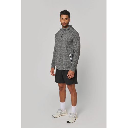 Sweat-shirt à capuche 1/4 zip sport unisexe - 6