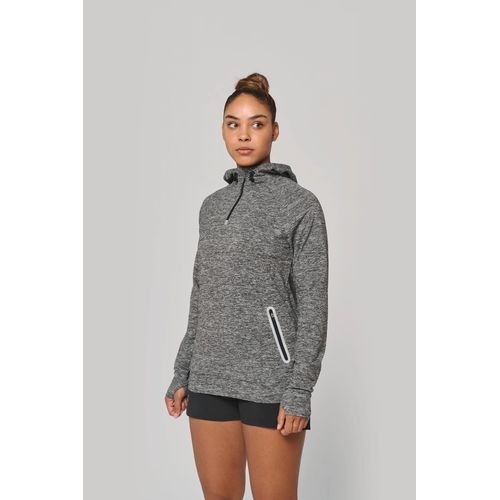 Sweat-shirt à capuche 1/4 zip sport unisexe - 4