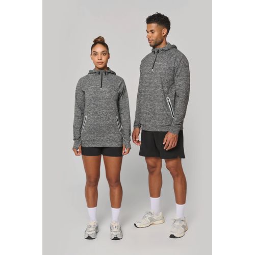 Sweat-shirt à capuche 1/4 zip sport unisexe - 10