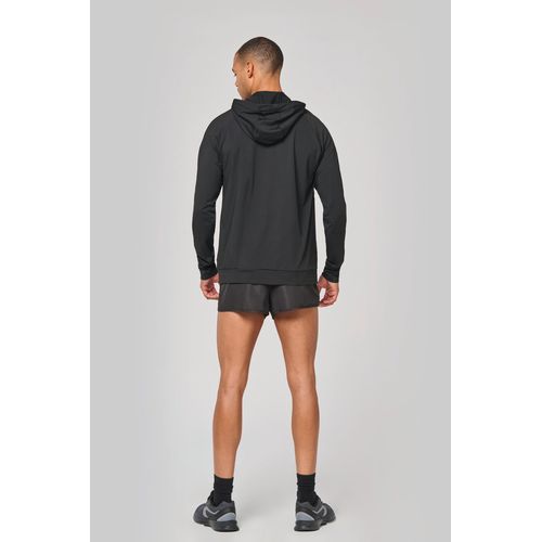 Sweat-shirt à capuche 1/4 zip sport unisexe - 4