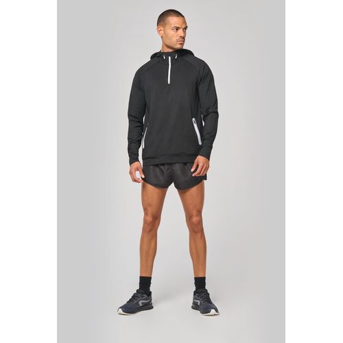 Sweat-shirt à capuche 1/4 zip sport unisexe - 3
