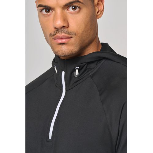 Sweat-shirt à capuche 1/4 zip sport unisexe - 6
