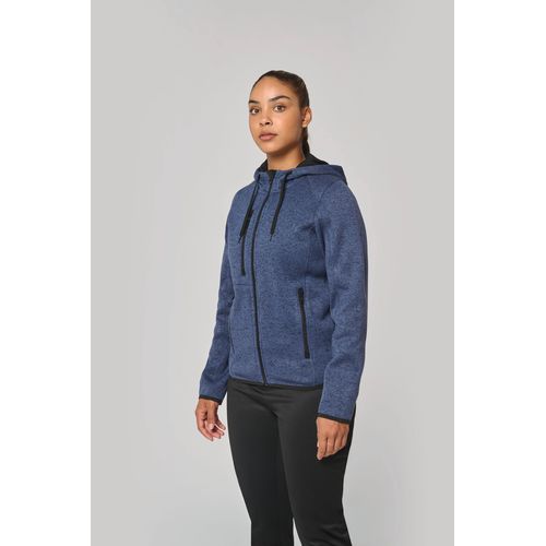 Veste à capuche chinée femme - 1
