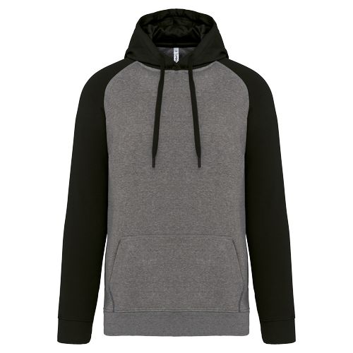 Sweat-shirt à capuche bicolore unisexe - 6