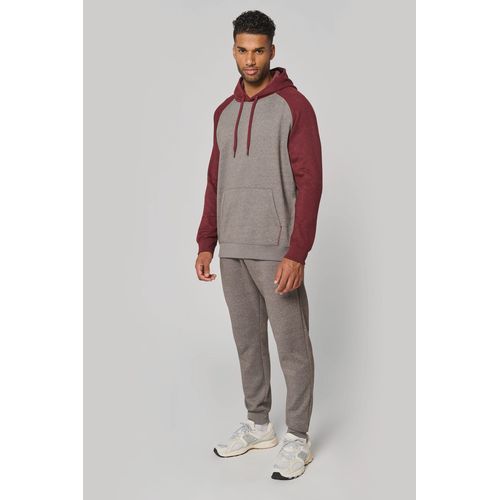 Sweat-shirt à capuche bicolore unisexe thumbnail 6