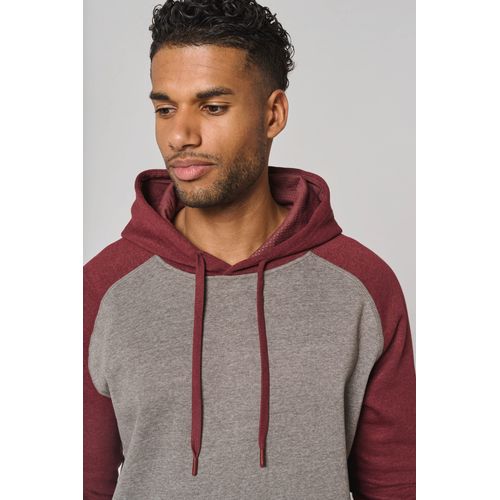 Sweat-shirt à capuche bicolore unisexe thumbnail 11