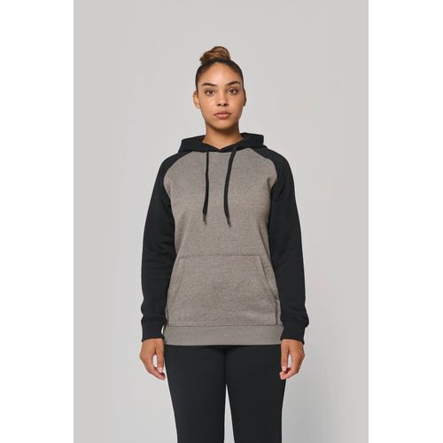 Sweat-shirt à capuche bicolore unisexe thumbnail 4