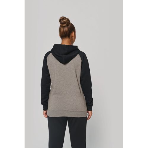Sweat-shirt à capuche bicolore unisexe thumbnail 5