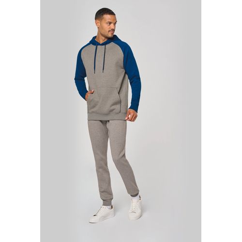 Sweat-shirt à capuche bicolore unisexe - 2