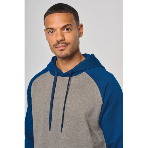 Sweat-shirt à capuche bicolore unisexe - 5