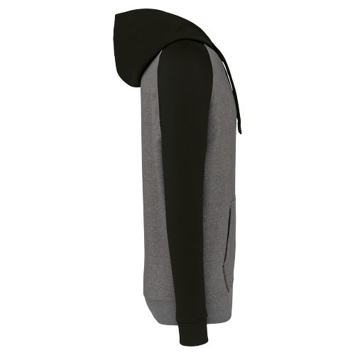 Sweat-shirt à capuche bicolore unisexe - 8