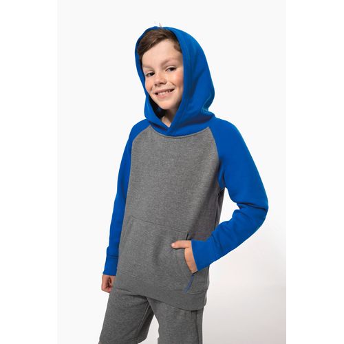 SUDADERA BICOLOR CON CAPUCHA PARA NIÑOS