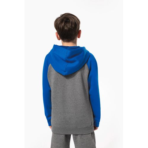 Sweat-shirt capuche bicolore enfant - 2