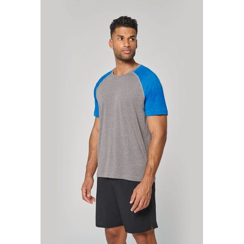T-shirt triblend bicolore sport manches courtes unisexe - 2