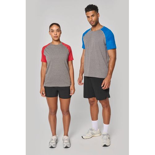 T-shirt triblend bicolore sport manches courtes unisexe - 9