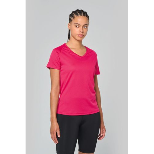 T-shirt de sport manches courtes col v femme - 1